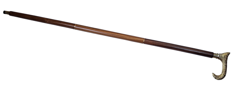 Fa sétabot arany fogantyúval - Összecsukható