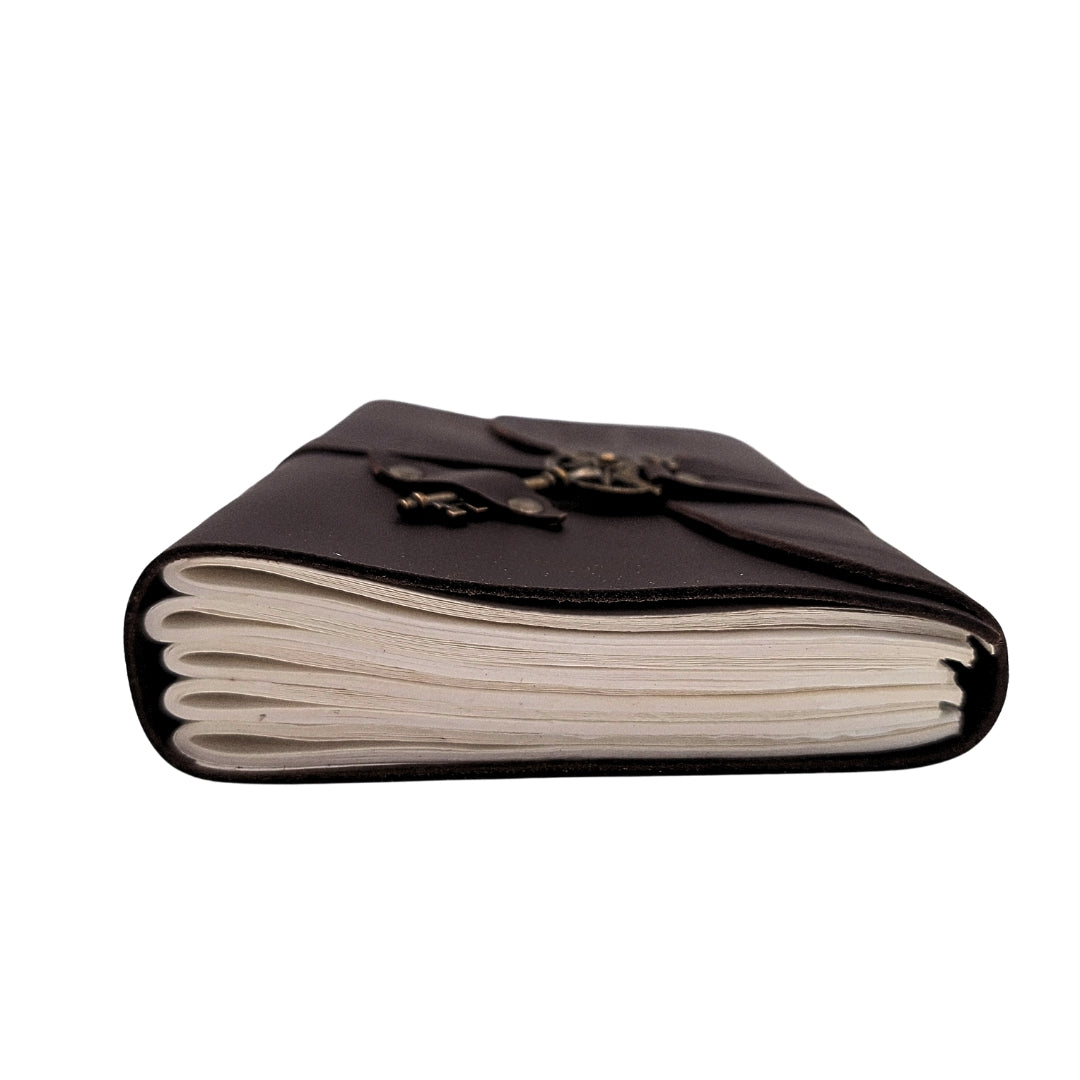 Bőr notesz Retro Szélrózsa 200 oldal - Ajándék tengerésznek