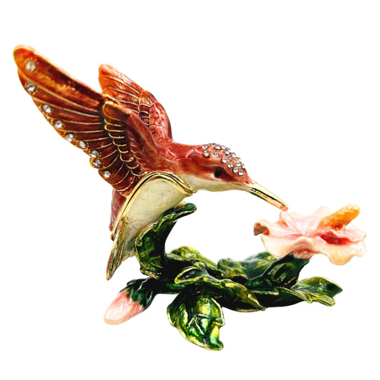 Exkluzív díszdobozos ékszerdoboz kristályokkal díszítve – Kolibri
