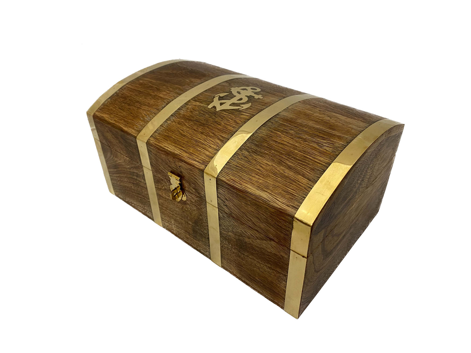 Réz betétes fa láda nagy