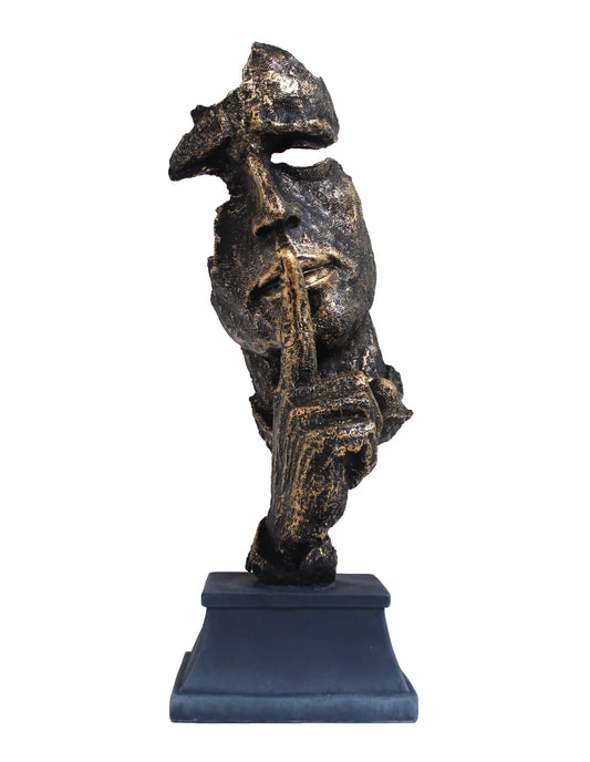 Csend bronz bevonatú szobor