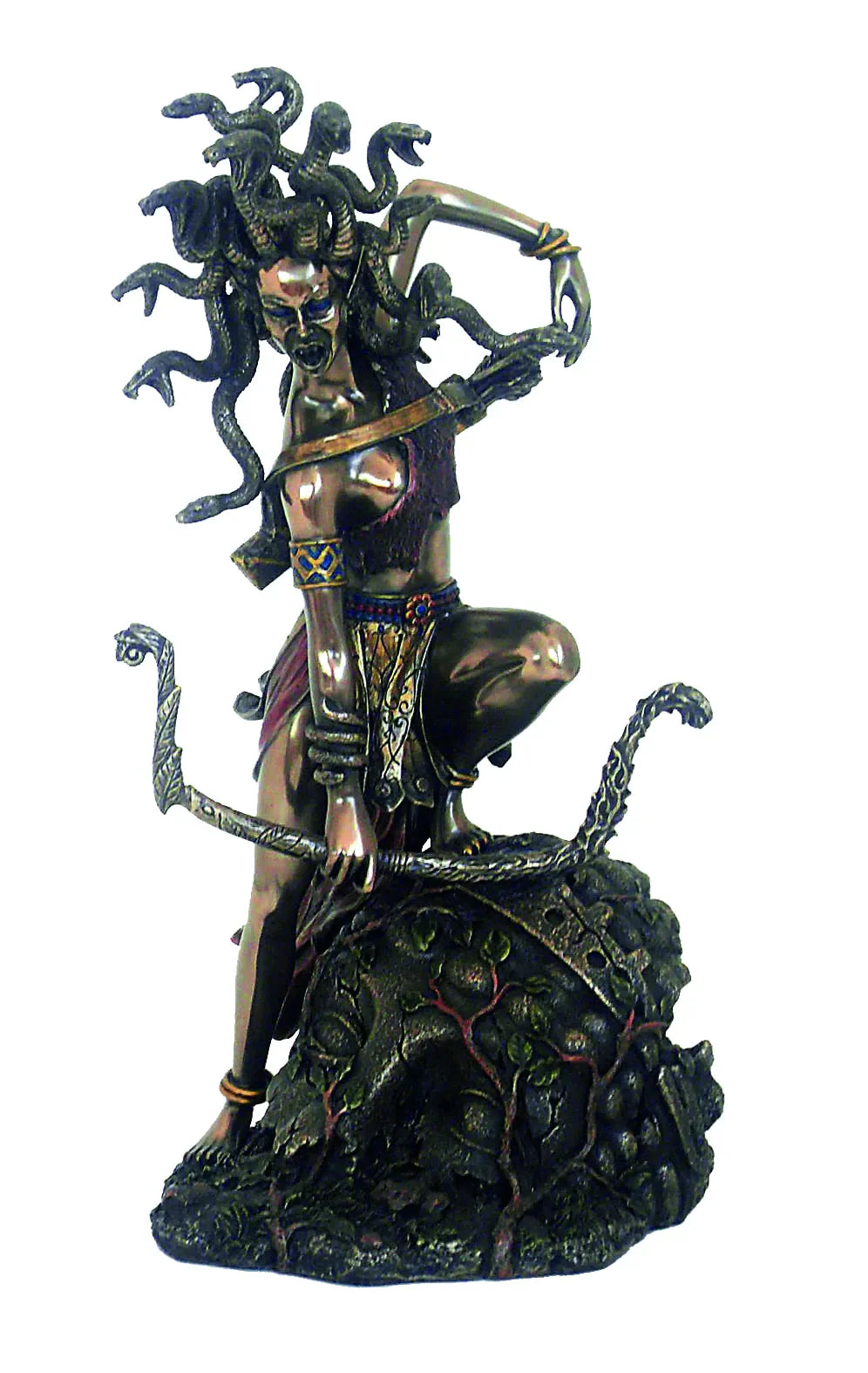 Medúza harc bronz bevonatú szobor