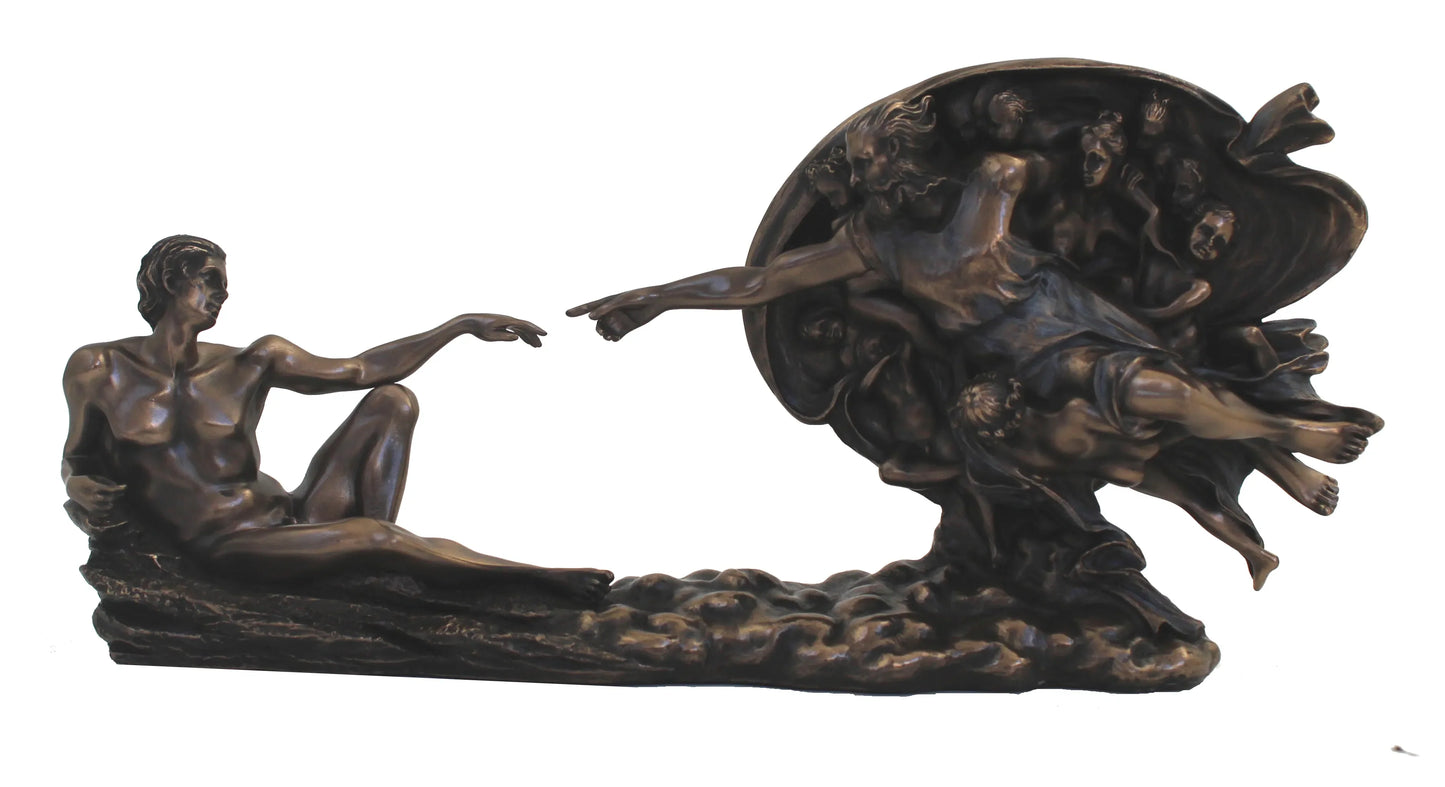 Ádám teremtése bronz bevonatú szobor