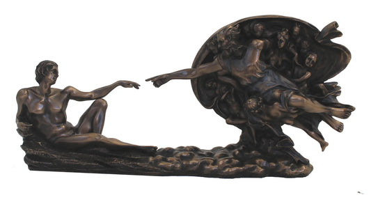 Ádám teremtése bronz bevonatú szobor