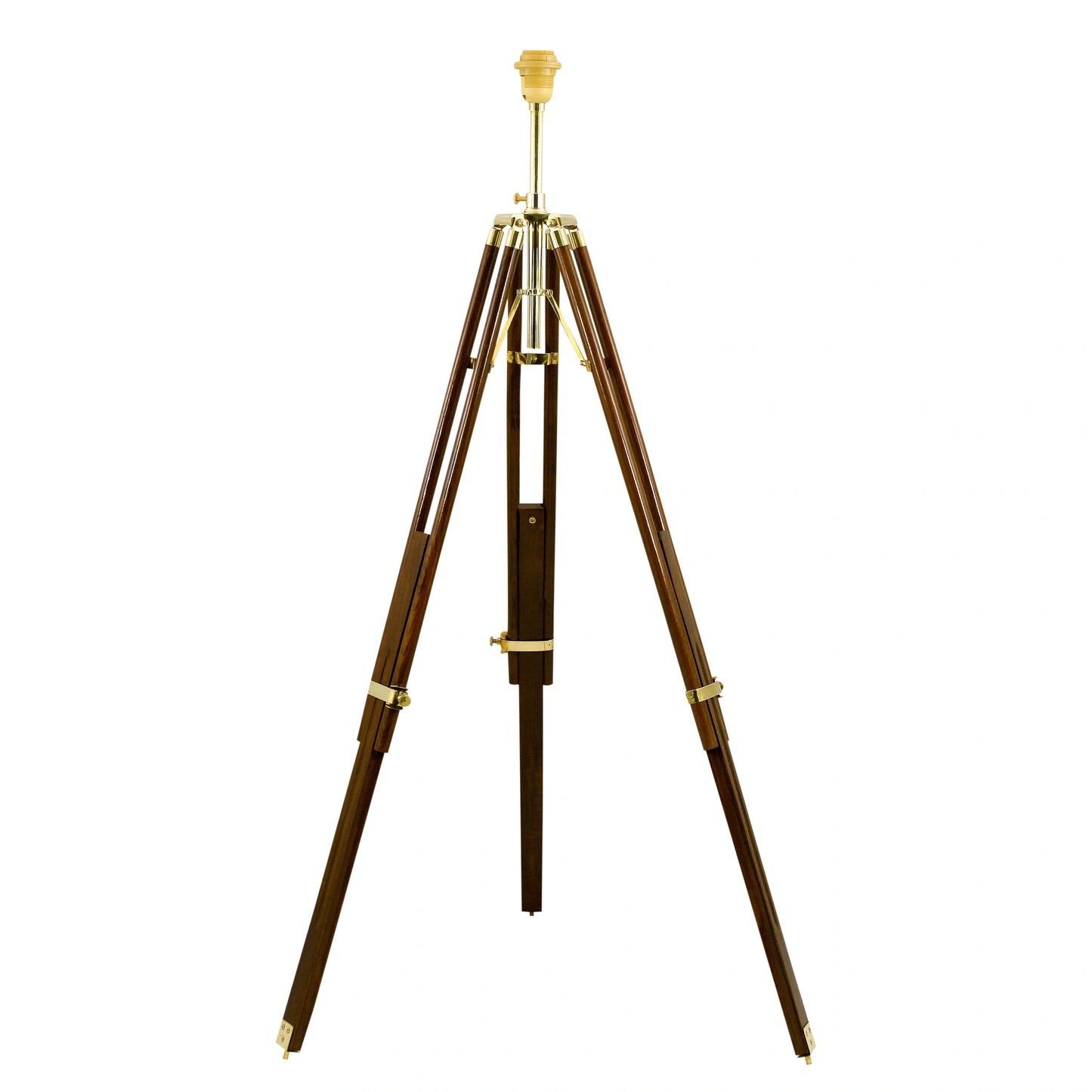 Álló lámpa, fa/réz, elektromos 230v, e27, m: 88,5/186cm, 50/87cm