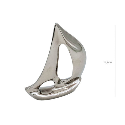 Alumínium jachtmodell, ezüst 12,5 cm