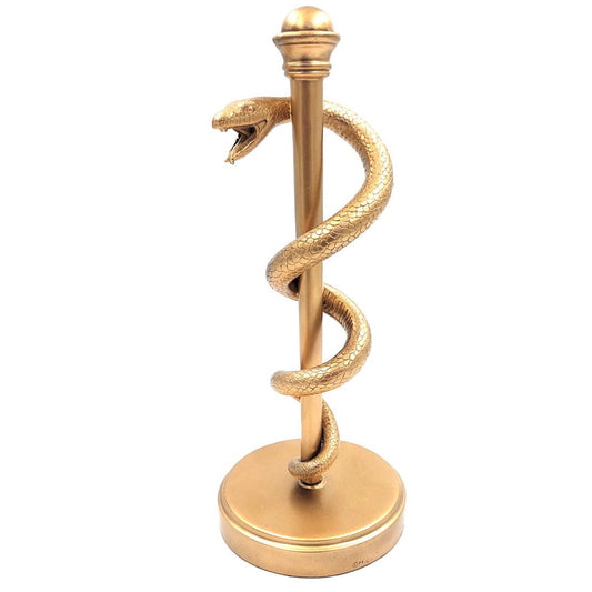 Aszklépiosz aranyszínű botja 30 cm – ajándék orvosnak – MC-9634G