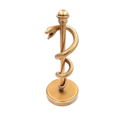 Aszklépiosz aranyszínű botja 30 cm – ajándék orvosnak – MC-9634G