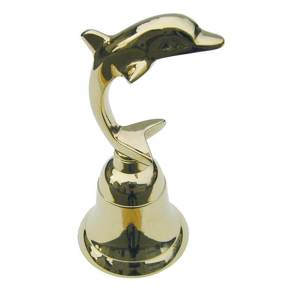 Asztali csengő - Delfin, sárgaréz, M: 13cm, Átmérő: 6cm - MODIANO