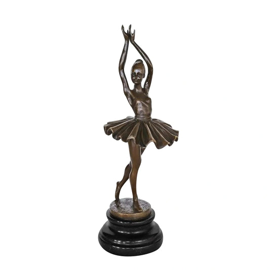 Balerina szobor, bronz bevonatú (32×12×12 cm)