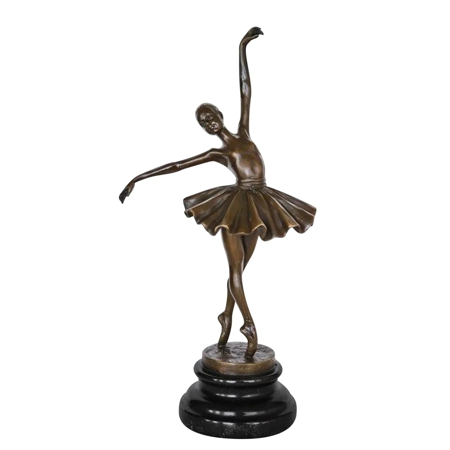 Balerina szobor, bronz bevonatú (32×16×12 cm)
