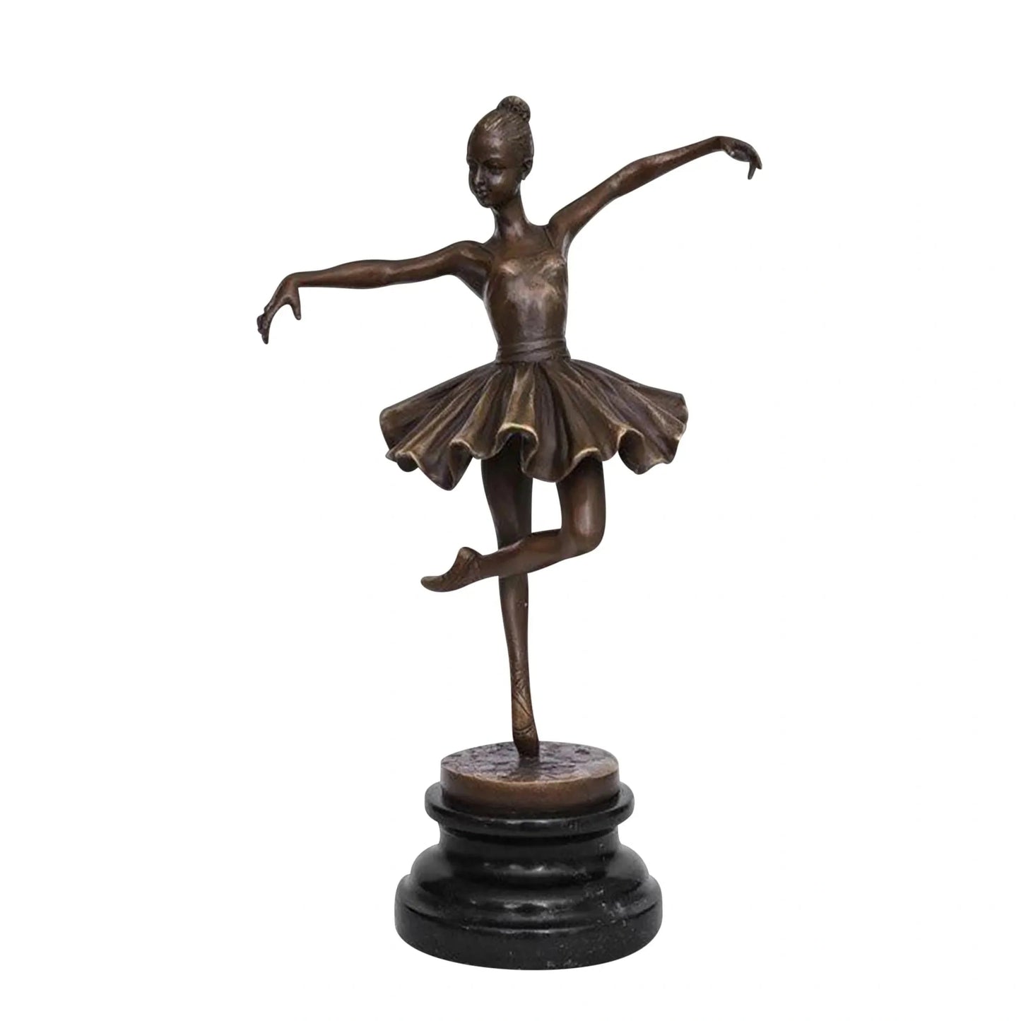 Balerina szobor, bronz bevonatú (33,5×18×12 cm)