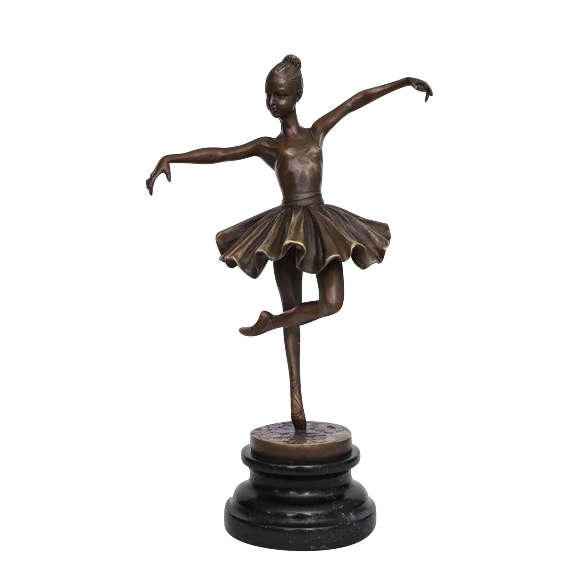 Balerina szobor, bronz bevonatú (33,5×18×12 cm)