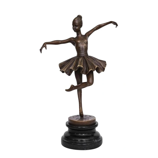 Balerina szobor, bronz bevonatú (33,5×18×12 cm)