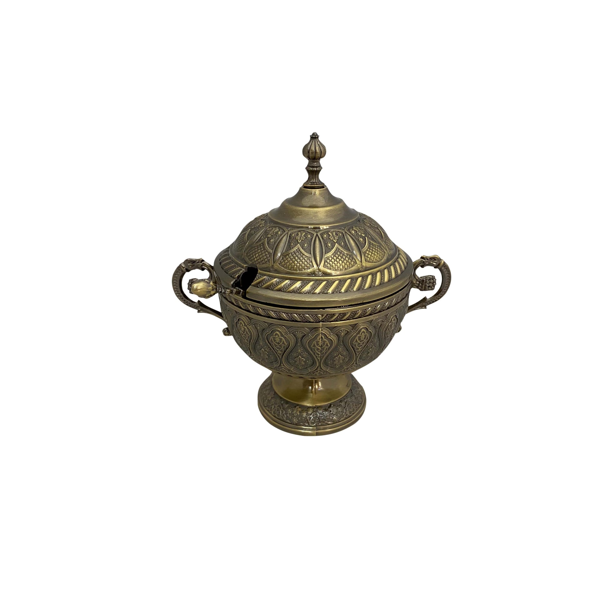 Bronz bevonatú cukortartó talpas