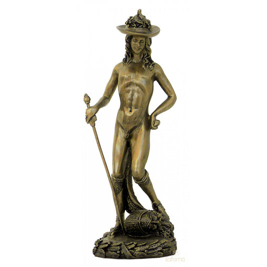 Dávid – Donatello nyomán, bronz bevonatú szobor