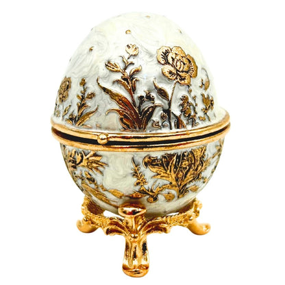 Ékszerdoboz Fabergé tojás - fém kristályokkal - MODIANO
