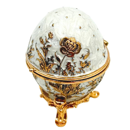 Ékszerdoboz Fabergé tojás - fém kristályokkal - MODIANO