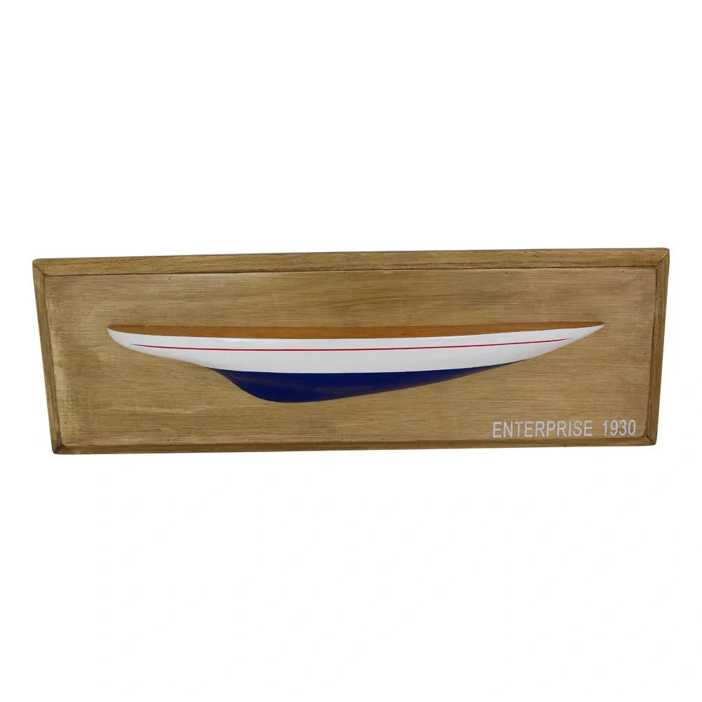 Enterprise - fél hajó a fedélzeten, fa, 47,5x15,5x5cm