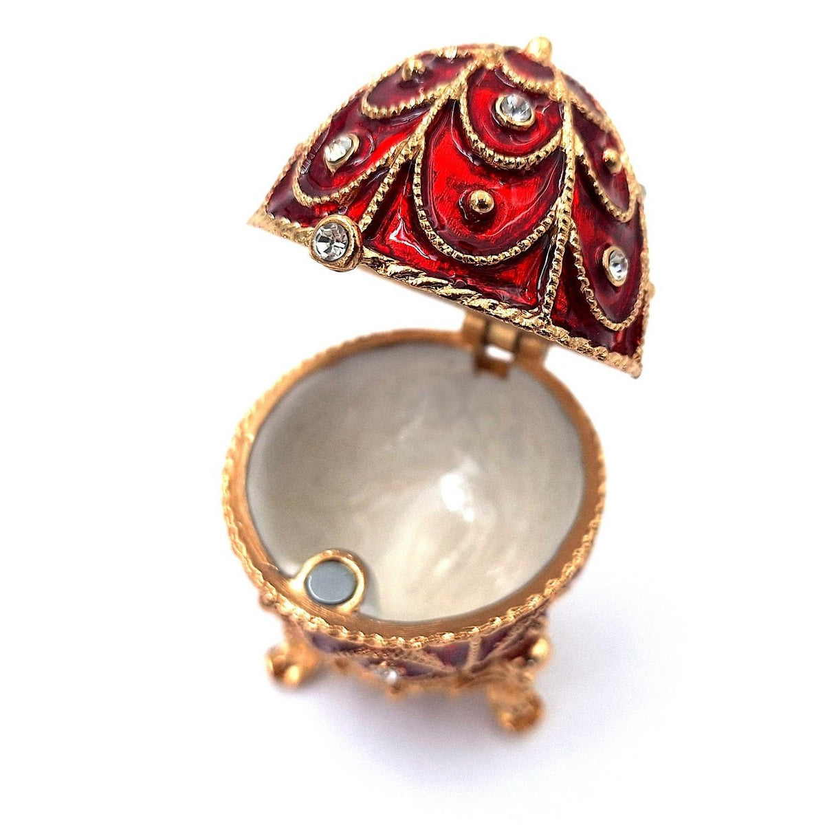 Exkluzív fém ajándékdoboz kristályokkal - Fabergé tojás - MODIANO