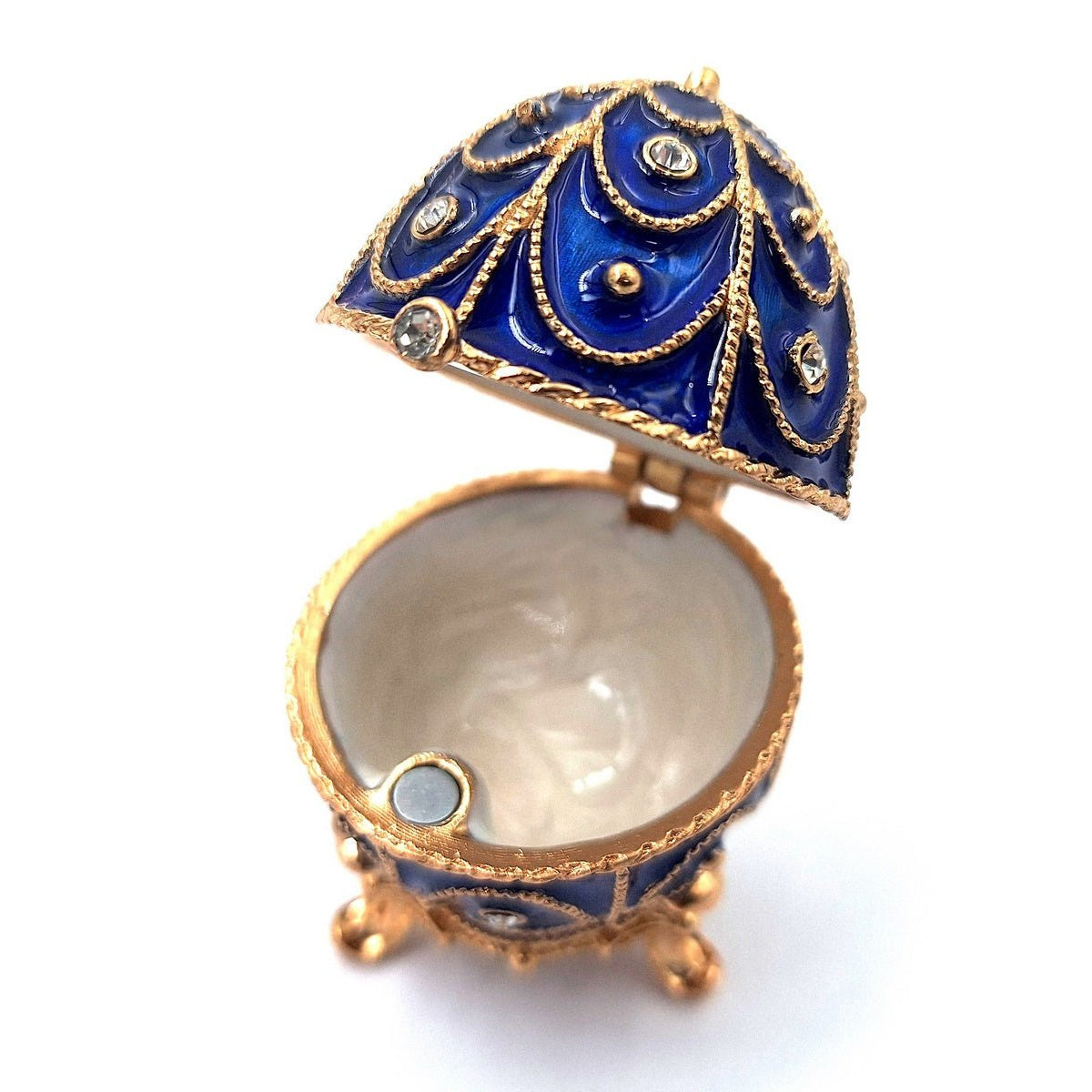 Exkluzív fém ajándékdoboz kristályokkal - Fabergé tojás - MODIANO