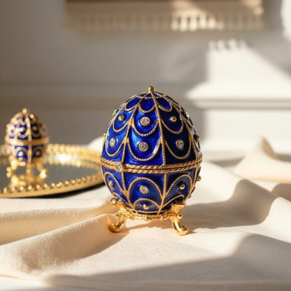 Exkluzív fém ajándékdoboz kristályokkal - Fabergé tojás - MODIANO