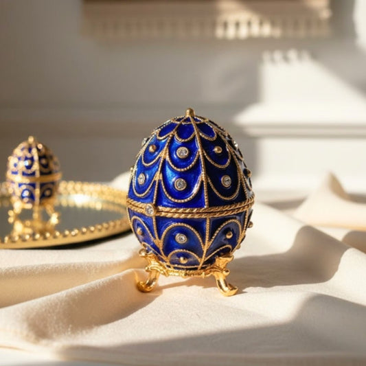 Exkluzív fém ajándékdoboz kristályokkal - Fabergé tojás - MODIANO