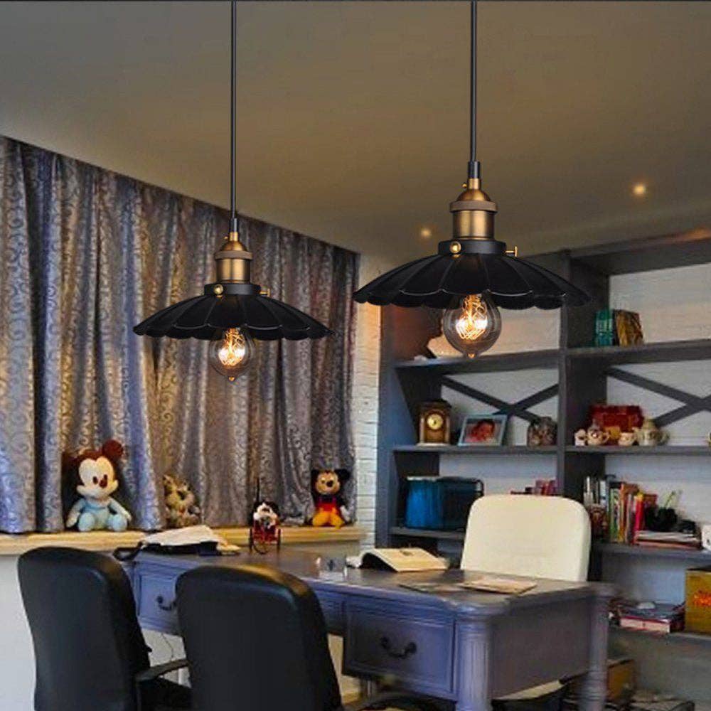 Retro stílusú fém hullámos vintage mennyezeti függőlámpa