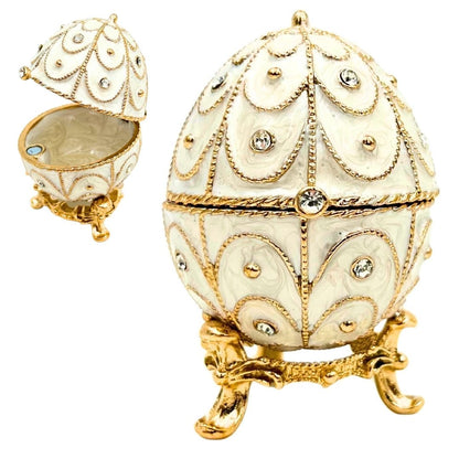 Fabergé Tojás Csecsebecse Doboz - Fém Kristályokkal - MODIANO