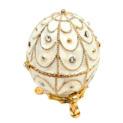 Fabergé Tojás Csecsebecse Doboz - Fém Kristályokkal - MODIANO