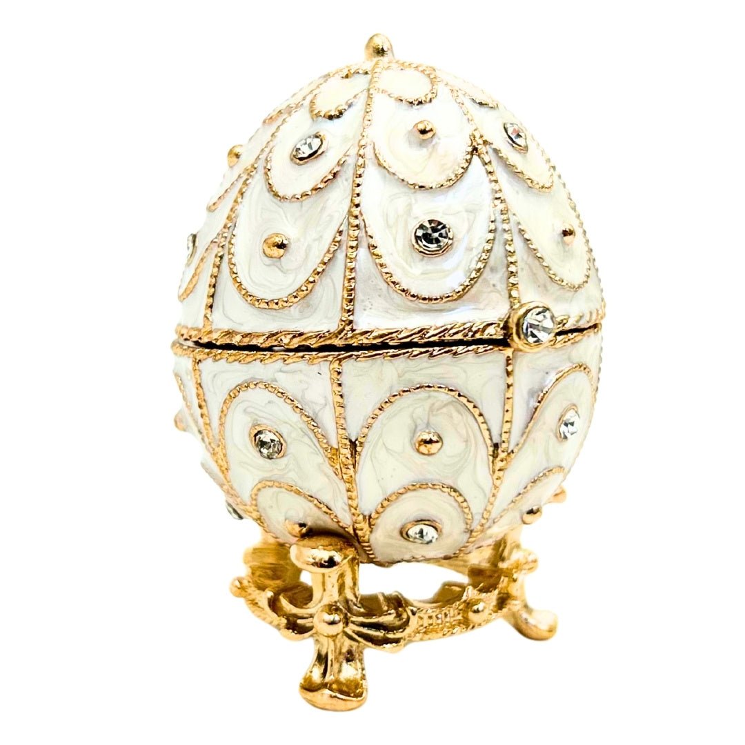 Fabergé Tojás Csecsebecse Doboz - Fém Kristályokkal - MODIANO