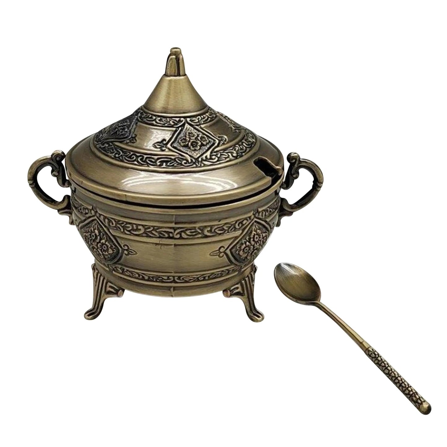 Fedeles cukortartó, bronz bevonatú