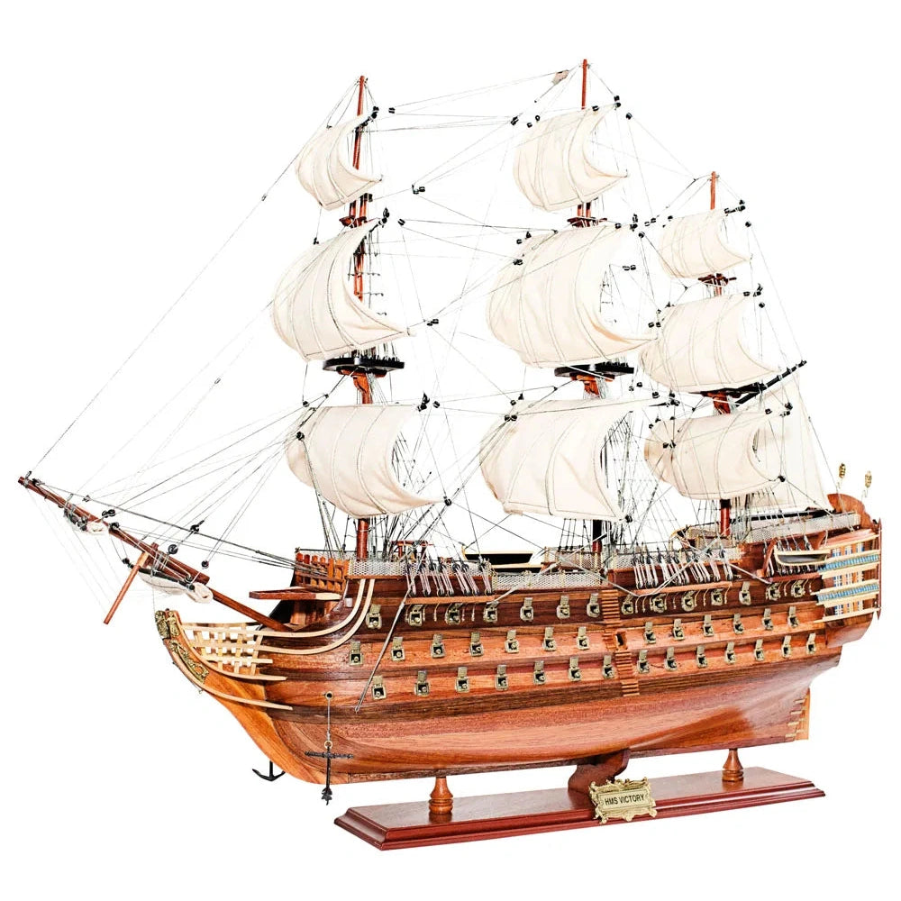 Hadihajó - HMS Victory, fa/fém, 75x23x64cm - kiváló minőség
