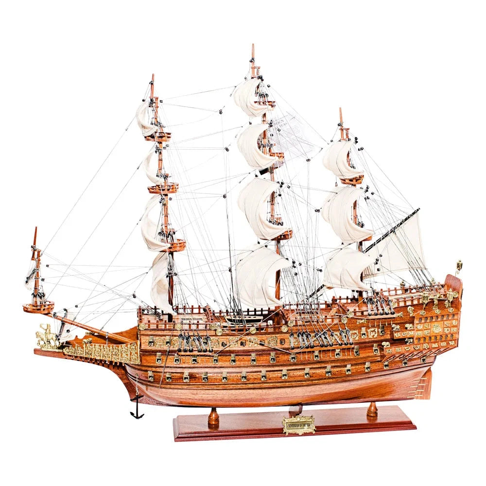 Haditengerészeti hajó - sovereign of the seas, fa/fém, kiváló minőség