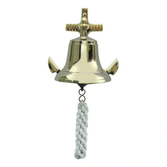 Hajóharang horgonnyal, falitartóval, réz. Átmérő: 12cm