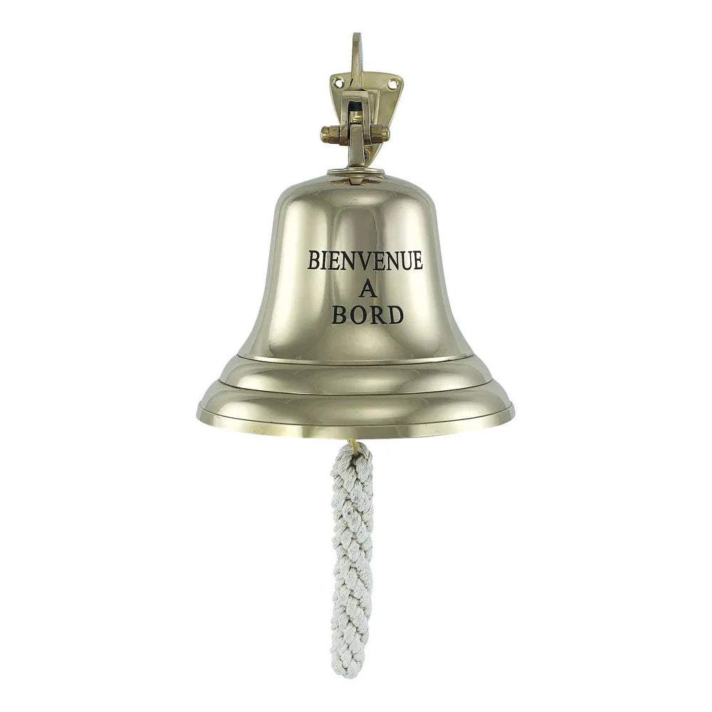 Hajóharang - Isten hozta a fedélzeten, könnyű, sárgaréz, Ø: 15 cm