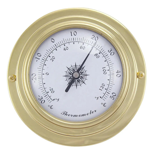 Hőmérő, réz, Ø: 9,8/6,3cm, H: 3cm