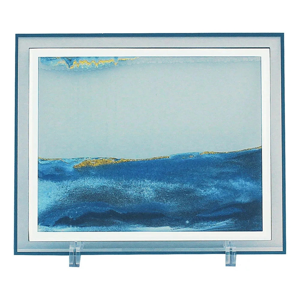 Homokkép, üveg/homok, vízzel töltve, 30x24,5cm