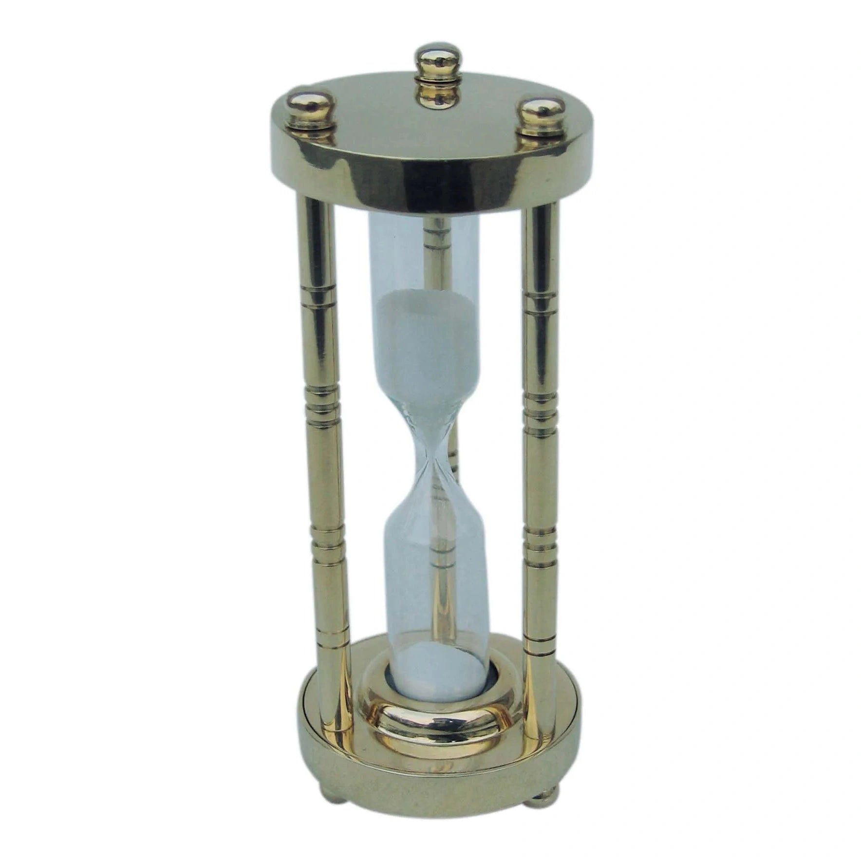 Homokóra, 3 oszlop, sárgaréz, kb. 3 perc