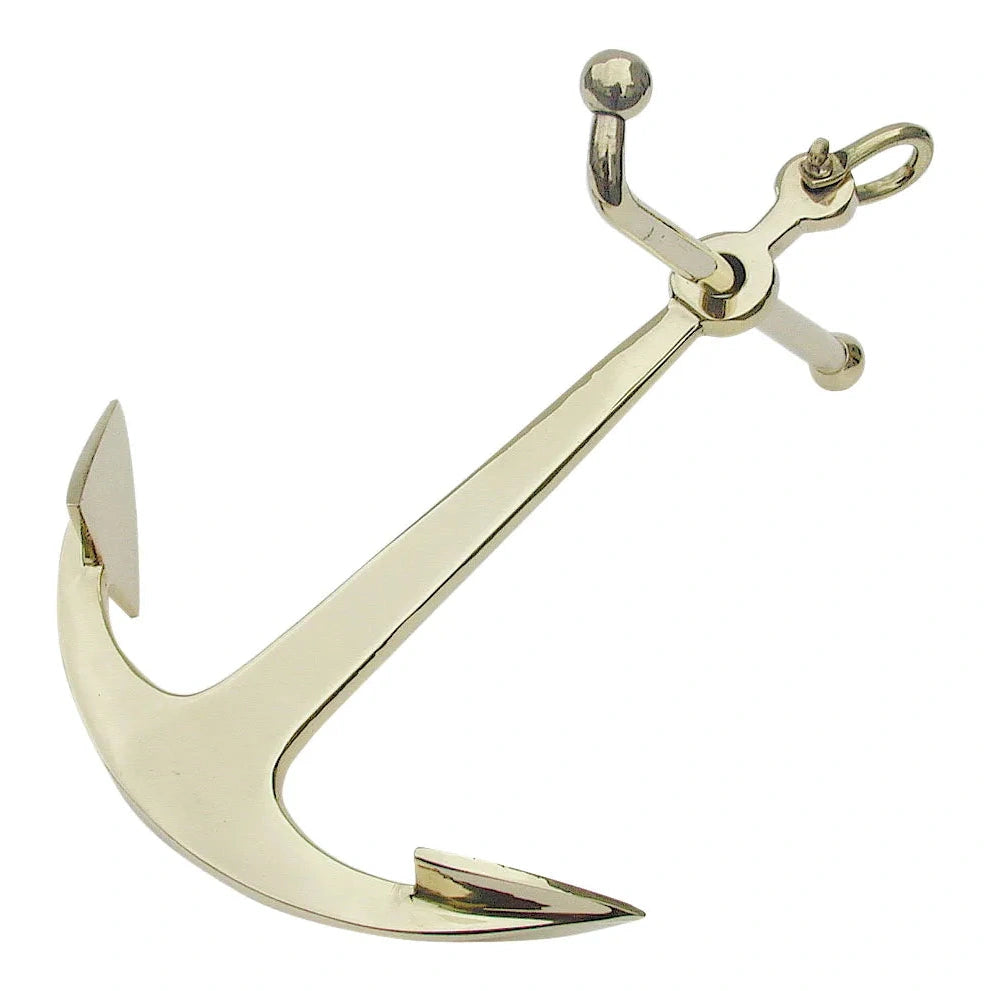 Horgony papírnehezék, sárgaréz, 24 cm