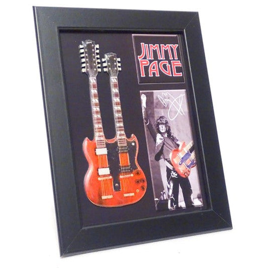 Jimmy Page duplanyakú mini gitár keretben