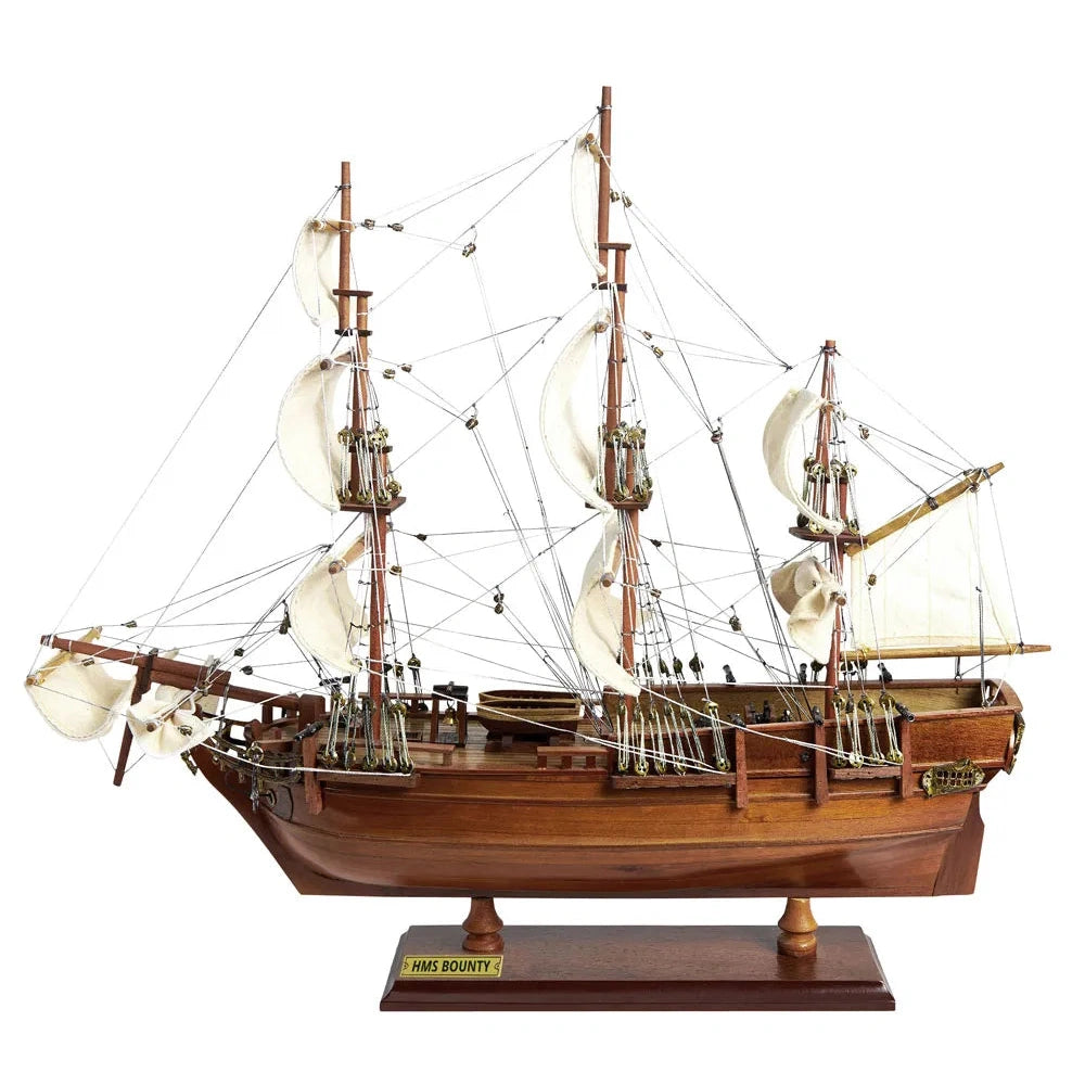 Kereskedelmi hajó - hms bounty, fa/fém, 49x16,5x44cm - magas minőség