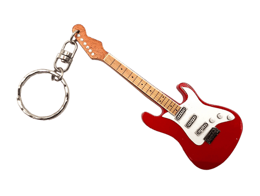 Kulcstartó - gitár - Dire Straits - Mark Knopfler, mahagóni - MODIANO