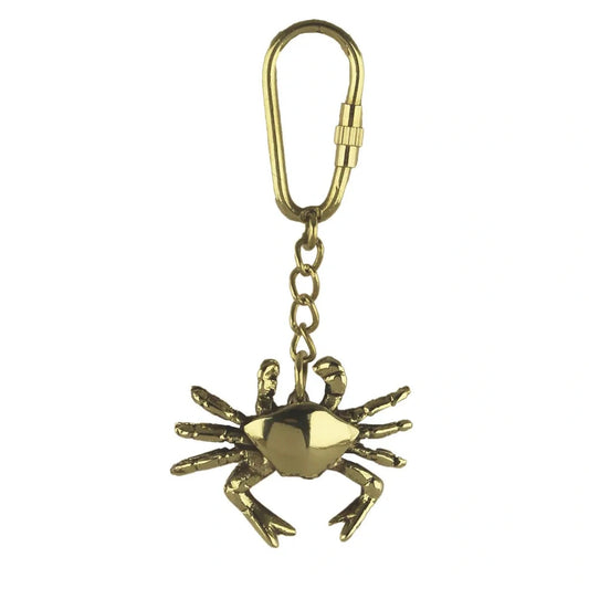 Kulcstartó - Rák, sárgaréz, 3,5/10cm