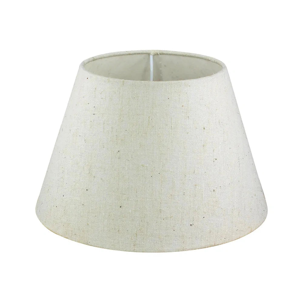 Lámpaernyő, juta/műanyag/vas, Ø: 15/25 cm, h: 16 cm, e14-hez