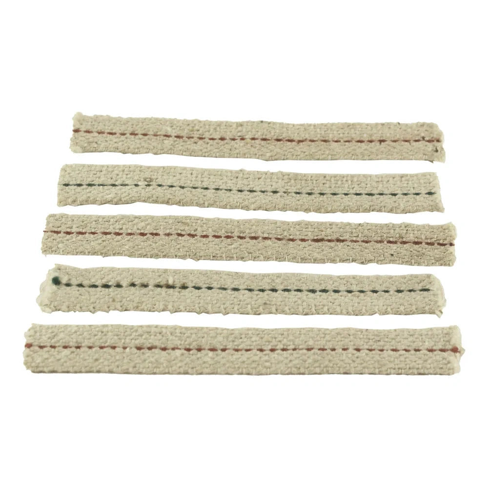 Lapos kanóc petróleumlámpához, pamut, 12 mm, 9 cm, 5 db-os készlet