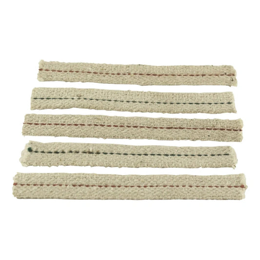 Lapos kanóc petróleumlámpához, pamut, 12 mm, 9 cm, 5 db-os készlet