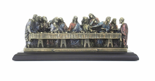 Leonardo da Vinci utolsó vacsora bronz bevonatú szobor - MODIANO