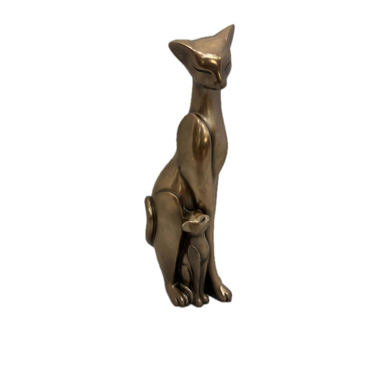 Macska család bronz bevonatú szobor - MODIANO