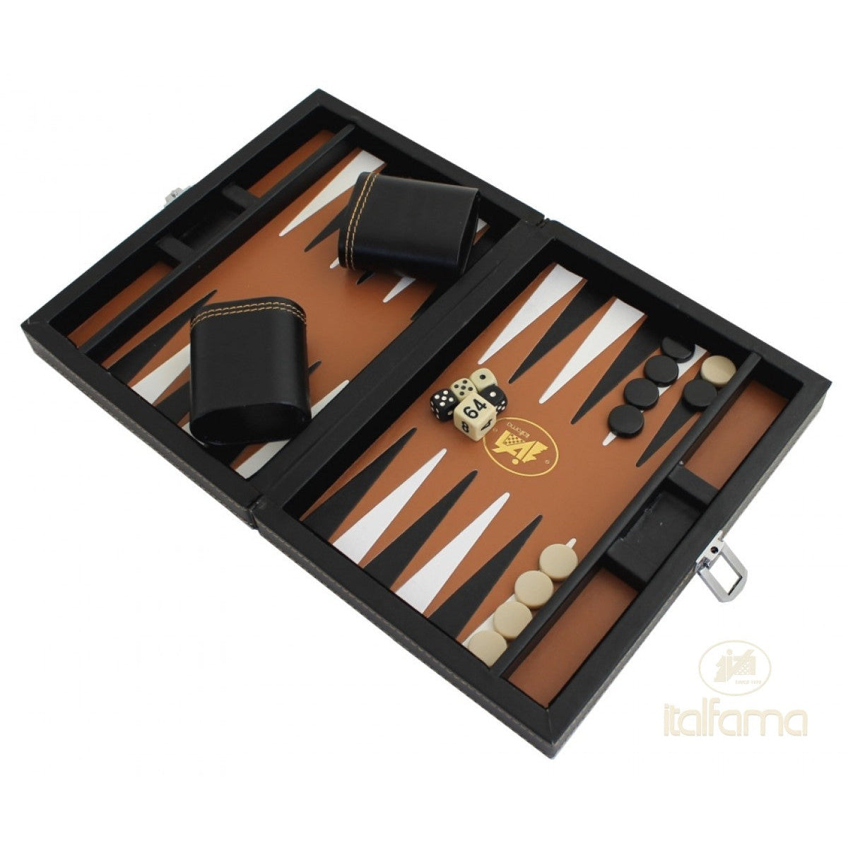 Összecsukható mágneses műbőr backgammon